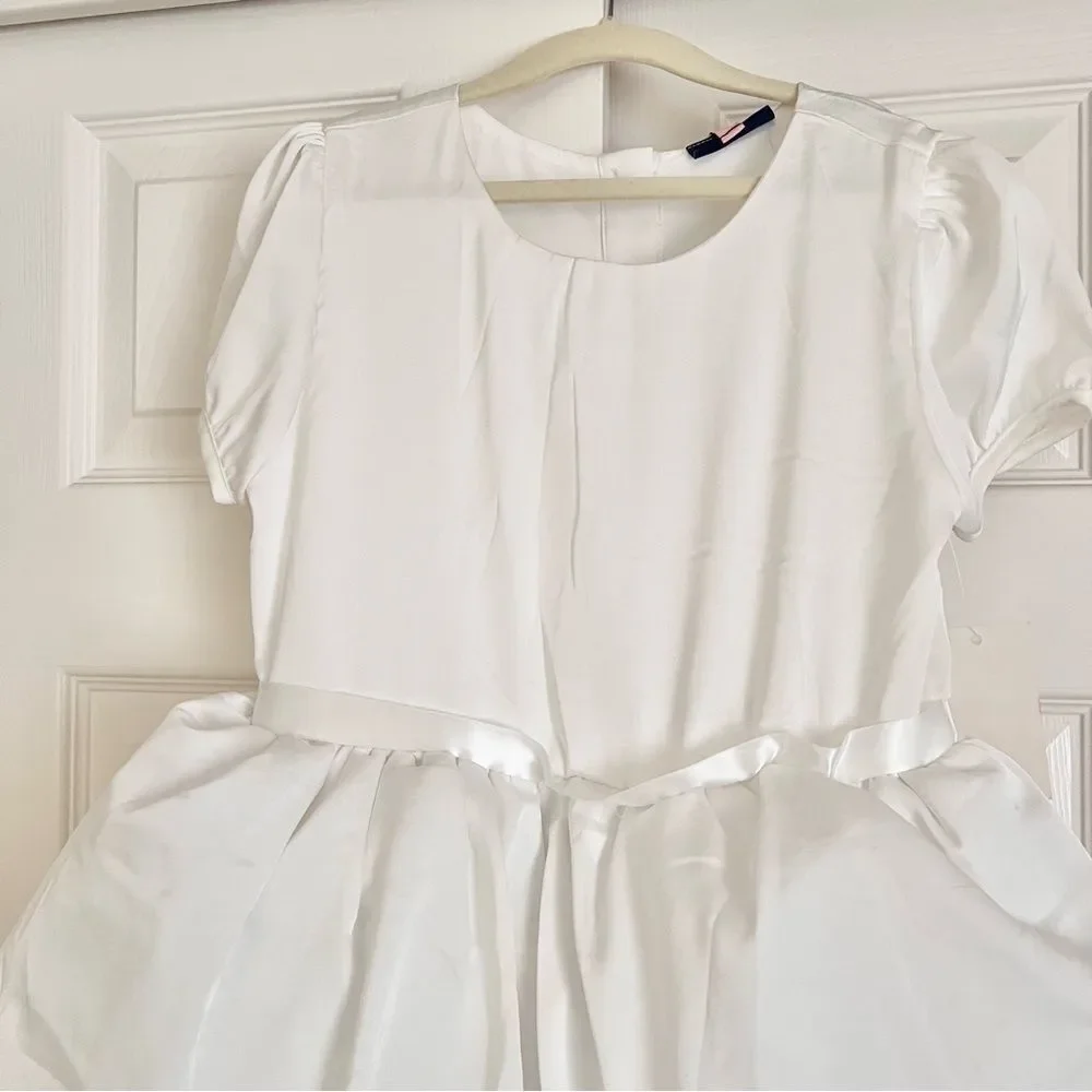Andy & Evan Girls Puff Sleeve Satin Tiered Dress 10 NEW MSRP $99